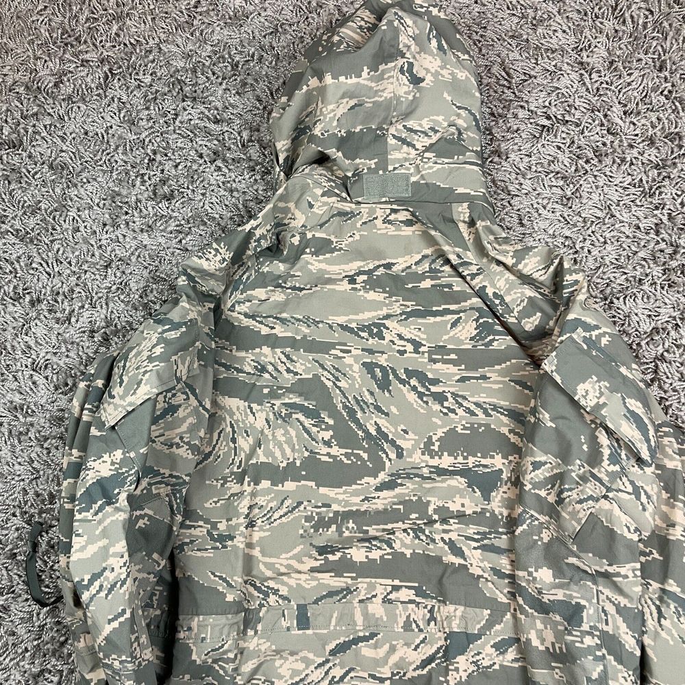 Air Force Parka Mens Medium Camouflage Camo Tiger Stripe APECS Nylon M Green - Picture 11 of 13